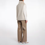 RINO & PELLE Lison Short Faux Fur Waistcoat in Birch
