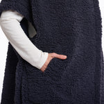 RINO & PELLE Luca Teddy Cape in Night Grey