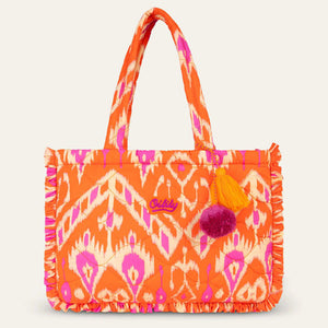 Shelbys Ikat Shopper Bag in Orange