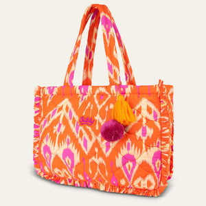 Shelbys Ikat Shopper Bag in Orange