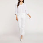 Marilyn Straight Ankle Jeans in Optic White