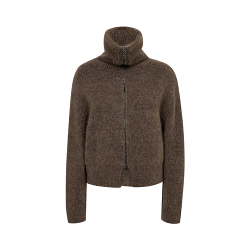 MOS MOSH MMHulda Knit Zip Cardigan in Bracken