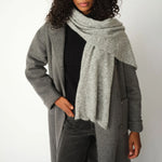 MOS MOSH MMMape Knit Scarf in Grey Melange