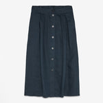 Long Linen Skirt in Blue