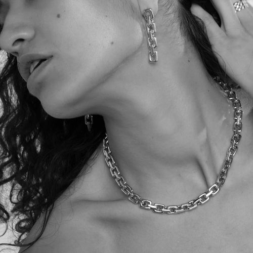 Tutti & Co Link Necklace in Silver