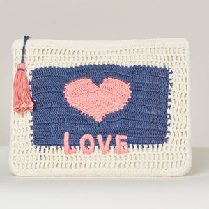 Neve Crochet Pouch in Love