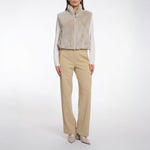 RINO & PELLE Nikki Short Faux Fur Waistcoat in Birch