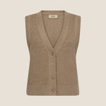 MOS MOSH MMKirby Knit Vest in Savannah Tan