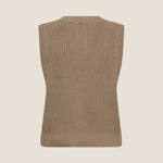 MOS MOSH MMKirby Knit Vest in Savannah Tan