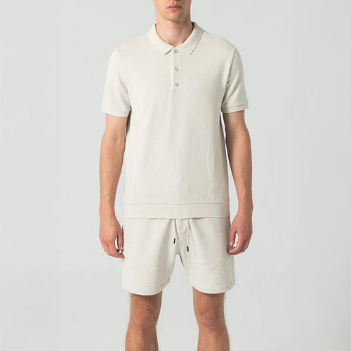 UNFEIGNED Polo Shirt in Bone White