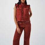 Patch Pocket Mabel Jeans in Dark Rust