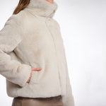 RINO & PELLE Sallie Faux Fur Jacket in Birch