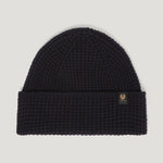 BELSTAFF Tuck Rib Beanie Hat in Dark/Ink