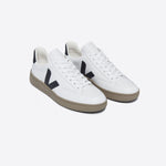 V-12 Leather Sneakers in Extra White/Black/Dune