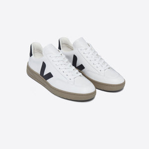 V-12 Leather Sneakers in Extra White/Black/Dune
