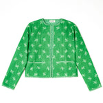 Vivi Print Quilt Jacket in Green