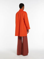 Gianni Double Faced Wool Coat in Orange