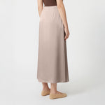 WEEKEND MAX MARA Angelo Satin Calf-Length Skirt in Powder