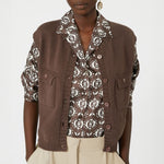 WEEKEND MAX MARA Caprara Cotton-Blend Yarn Gilet in Chocolate