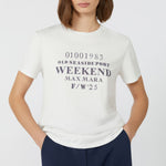 WEEKEND MAX MARA Guglia Pure Cotton T-Shirt in White