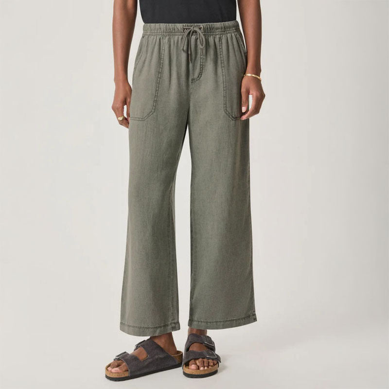 Angie Crop Wide Leg Pant - White