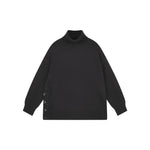 JUMPER 1234 Cashmere Wool Boyfriend Button Roll Collar in Black