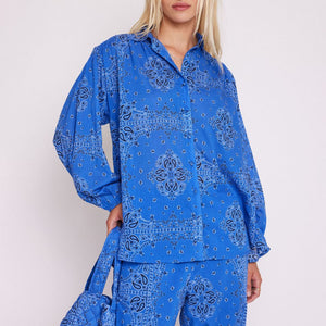 Canila Comfort Shirt in Blue Bandana Print