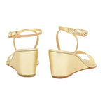 Chrismos Wedge Sandals in Gold