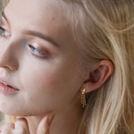Crystal Shooting Star Drop Earrings in Gold
