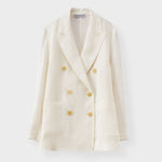 Linen Straight Jacket in White