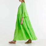 Manousia Tiered Maxi Dress in Green