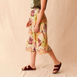 Sunset Patterned Skirt in Green Mix