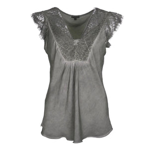 Billy Lace Top in Grey