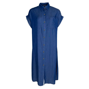 Obi Tencel Shirt Dress in Blue