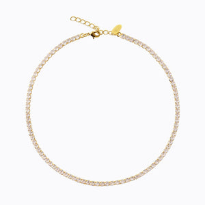 Zara Necklace in Gold Crystal