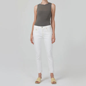 Emerson 27" Cropped Jeans in Pearl
