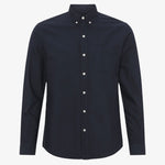 Organic Button Down Shirt in Navy Blue