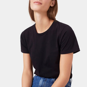 Womens Light Organic T Shirt in Deep Black