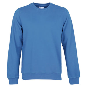Classic Organic Crew Neck Sweatshirt in Sky Blue