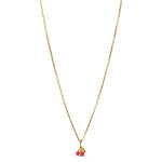 Cherry Necklace in Coral