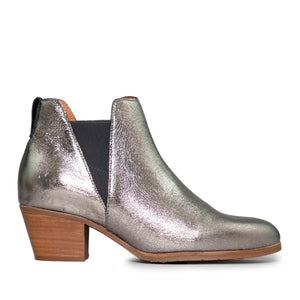 Ginny Ankle Boots in Dark Silver