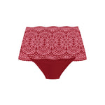 Lace Ease Full Briefs in Red
