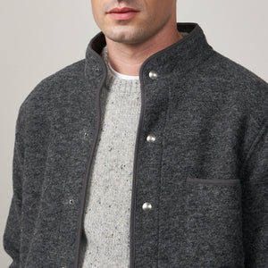 Jason Knitted Jacket in Charcoal