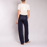 Silk & Cashmere Trousers in Navy