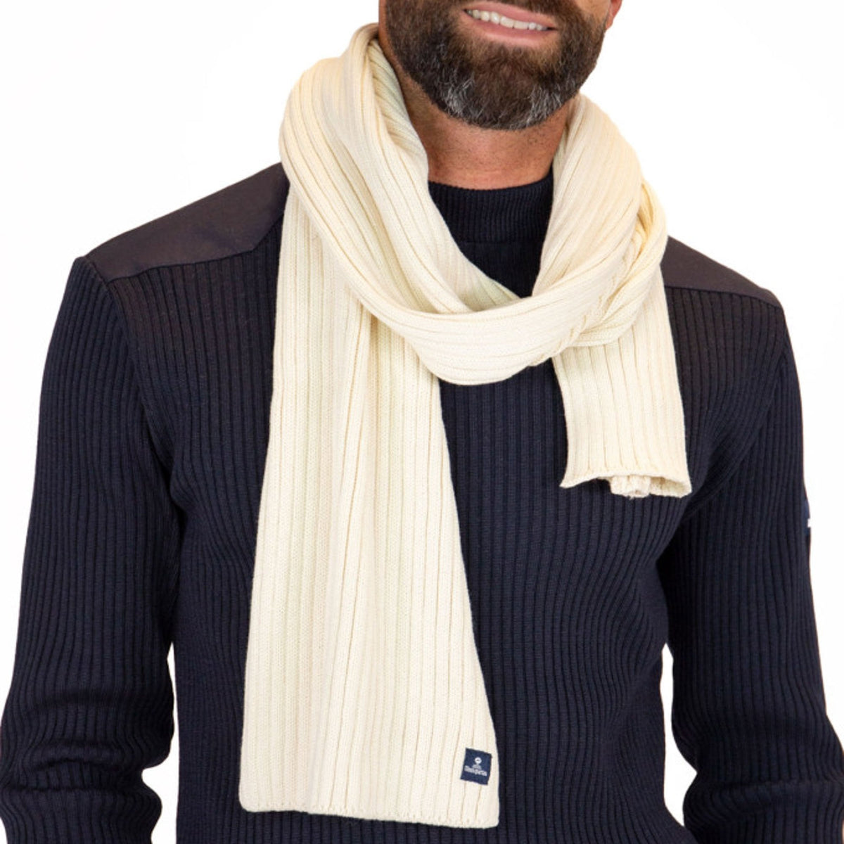 MOUSQUETON Penvin Scarf in Ecru