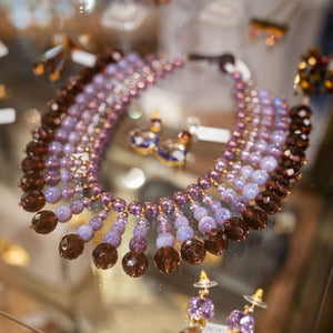 Ruff Necklace in Purple