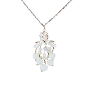 Small Bling Chime Necklace in White/Clear