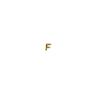 Letter F Stud Earring in Gold Plated