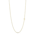 Necklace with Letter T in Chain in Gold