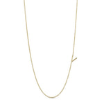 Necklace with Letter V in Chain in Gold
